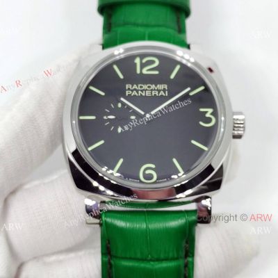 Knockoff Panerai Radiomir 1940 PAM 00574 Watch Green Leather Strap